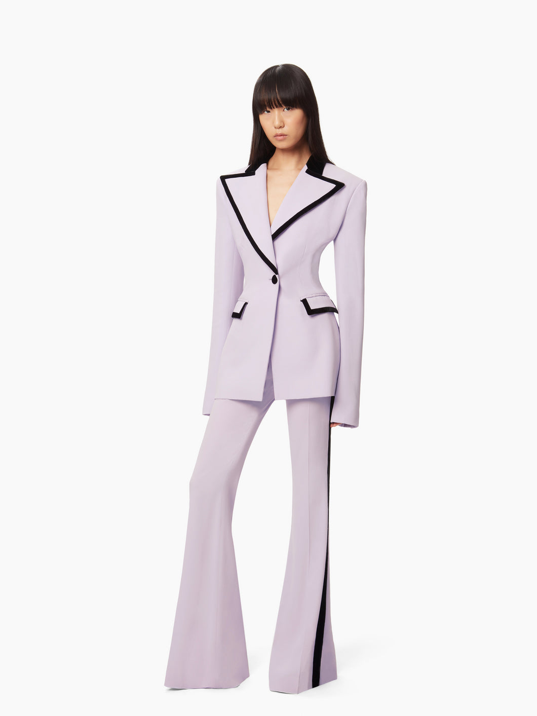 Flared Tuxedo Pants In Light Lilac - Nina Ricci