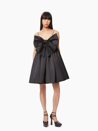 Bow front flared dress in black - Nina Ricci