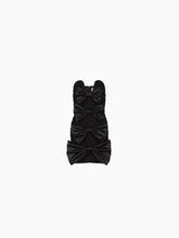 Charger l&#39;image dans la galerie, Bustier dress with bow details in black - Nina Ricci
