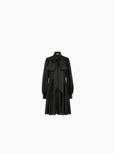 Load image into Gallery viewer, Pussy-bow shirt dress in black - Nina Ricci
