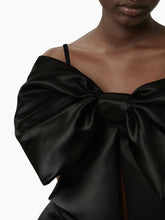 Charger l&#39;image dans la galerie, Satin bow bralette in black - Nina Ricci
