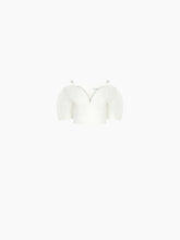 Charger l&#39;image dans la galerie, Heart neckline top in natural - Nina Ricci
