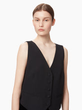 Charger l&#39;image dans la galerie, Draped Open-Back Vest In Black - Nina Ricci
