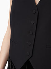 Charger l&#39;image dans la galerie, Draped Open-Back Vest In Black - Nina Ricci
