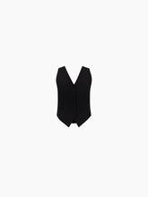 Charger l&#39;image dans la galerie, Draped Open-Back Vest In Black - Nina Ricci
