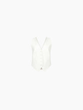 Load image into Gallery viewer, Draped open-back vest in white - Nina Ricci
