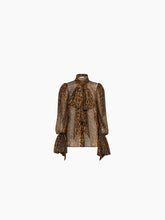 Charger l&#39;image dans la galerie, Leopard print bussy-bow shirt - Nina Ricci
