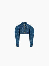 Load image into Gallery viewer, Cropped distressed denim jacket - Nina Ricci
