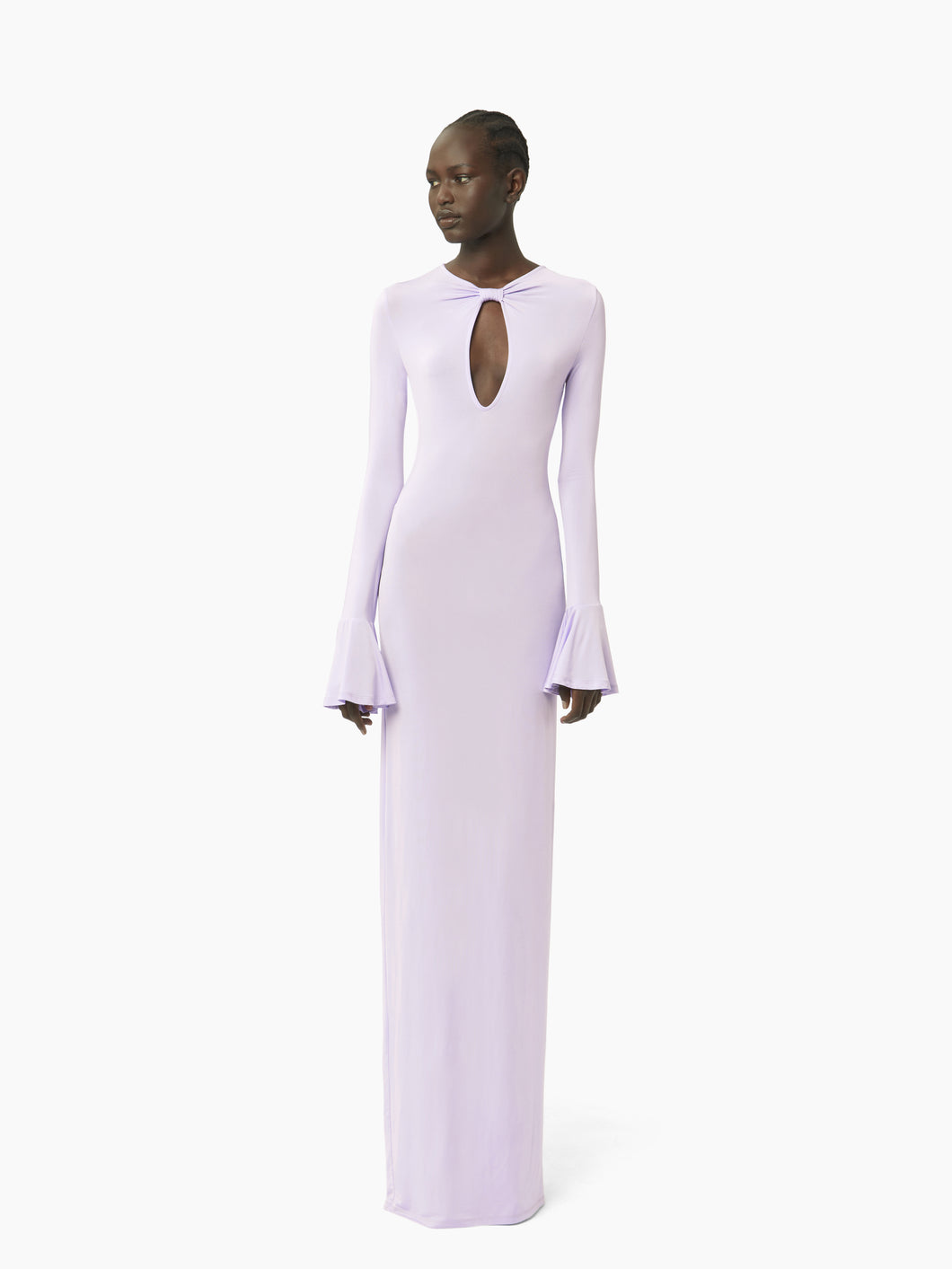 Fluid jersey midi dress in purple - Nina Ricci