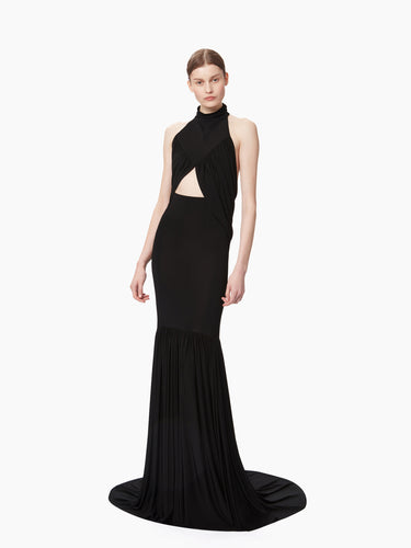 Draped halter top in black - Nina Ricci