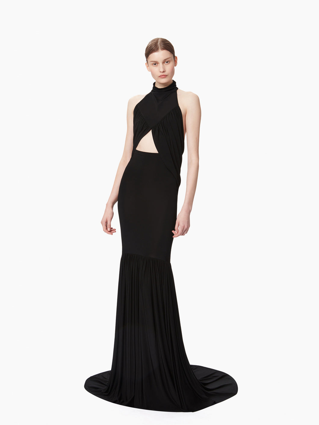 Draped halter top in black - Nina Ricci