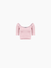 Charger l&#39;image dans la galerie, Heart neckline cropped top in pink - Nina Ricci
