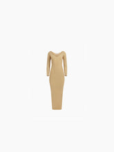 Load image into Gallery viewer, Heart neckline open-back dress in gold - Nina Ricci
