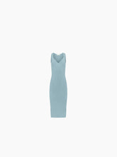 Load image into Gallery viewer, Heart neckline sleeveless dress in light blue - Nina Ricci
