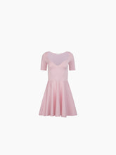 Charger l&#39;image dans la galerie, Heart neckline flared dress in pink - Nina Ricci
