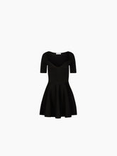 Charger l&#39;image dans la galerie, Heart neckline flared dress in black - Nina Ricci
