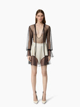 画像をギャラリービューアに読み込む, Cream Mini Satin Skirt - Nina Ricci
