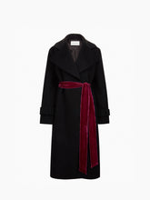 Charger l&#39;image dans la galerie, Black Long Wool Robe Coat - Nina Ricci
