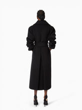 Charger l&#39;image dans la galerie, Black Long Wool Robe Coat - Nina Ricci
