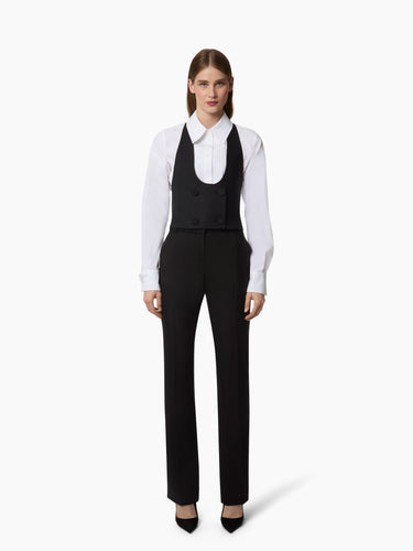 Black Straight Wool Pants - Nina Ricci