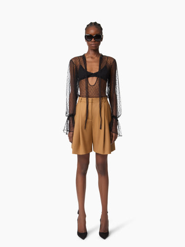 Brown Highwaisted Shorts - Nina Ricci