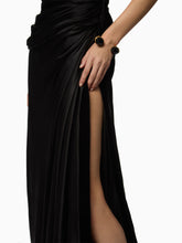 画像をギャラリービューアに読み込む, Long Asymmetric Satin Dress - Nina Ricci
