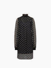 Charger l&#39;image dans la galerie, Robe Midi En Soie À Pois
