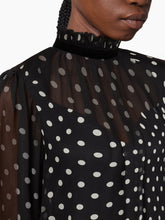 Charger l&#39;image dans la galerie, Robe Midi En Soie À Pois
