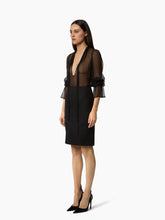 Load image into Gallery viewer, Crinkled Silk Sheer Blouse
