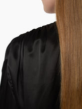Load image into Gallery viewer, Black Long-Sleeved Satin Blouse
