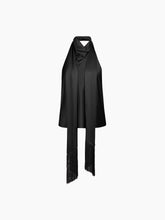 Load image into Gallery viewer, Black Halterneck Satin Top
