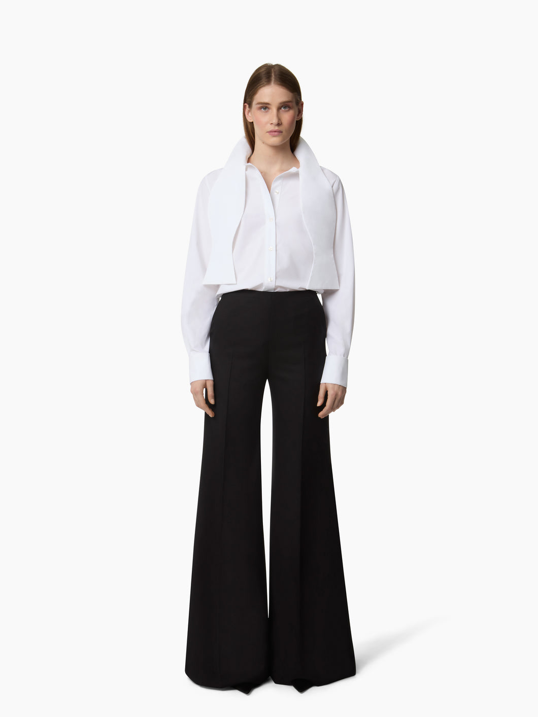 Chemise Lavallière à Col Oversize