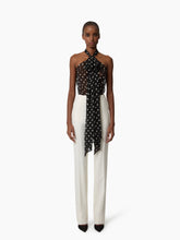 Load image into Gallery viewer, Sleeveless Lavalliere Polka-Dot Shirt - Nina Ricci
