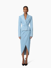 Charger l'image dans la galerie, Slit Draped Midi Skirt In Denim - Nina Ricci
