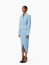 Charger l'image dans la galerie, Slit Draped Midi Skirt In Denim - Nina Ricci
