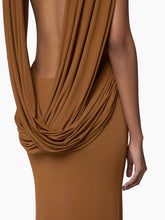 Load image into Gallery viewer, Brown Long Draped Dress - Nina Ricci
