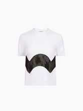 Cargar imagen en el visor de la galería, Camiseta de insertos de encaje blanco
