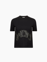 Load image into Gallery viewer, Black Lace Inserts T-Shirt
