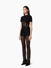 Load image into Gallery viewer, Black Lace Inserts T-Shirt
