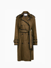 Charger l&#39;image dans la galerie, Belted Suede Leather Trench - Nina Ricci
