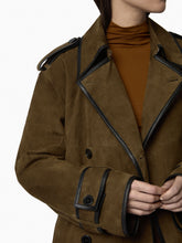 Charger l&#39;image dans la galerie, Belted Suede Leather Trench - Nina Ricci
