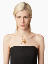 Load image into Gallery viewer, DOUBLE HEART NECKLACE IN BRASS - Nina Ricci
