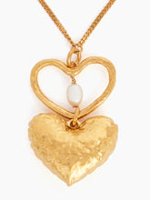 Load image into Gallery viewer, DOUBLE HEART NECKLACE IN BRASS - Nina Ricci
