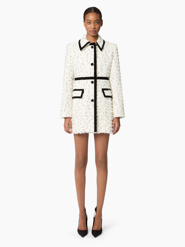 Polka-Dot Tweed Coat - Nina Ricci