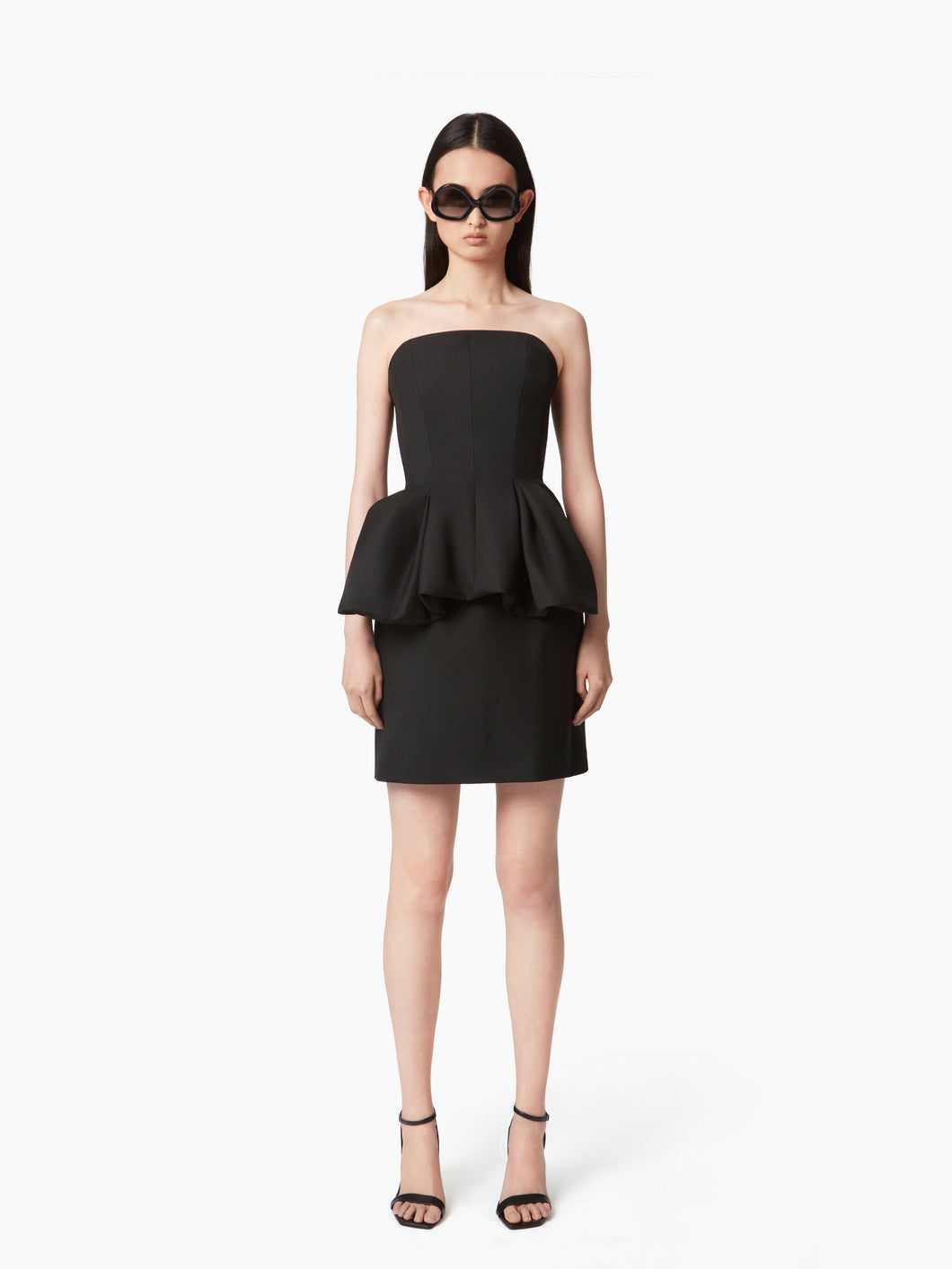 BUSTIER MINI-DRESS WITH PEPLUM - Nina Ricci