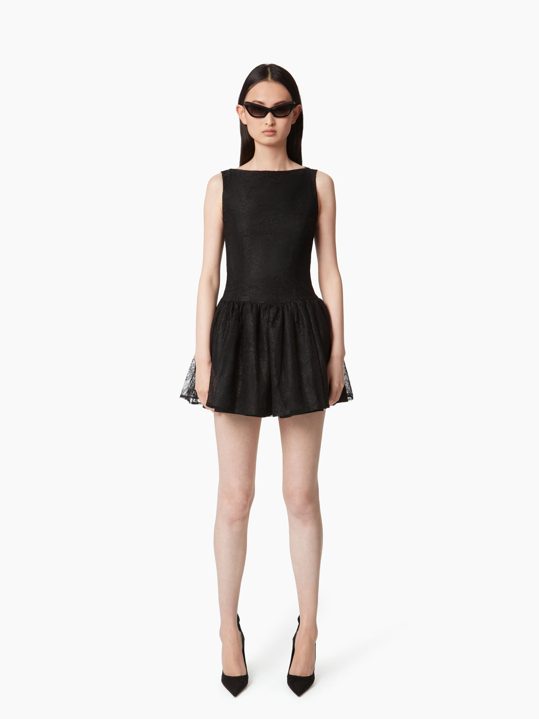 MINI DRESS WITH PEPLUM BOTTOM - Nina Ricci