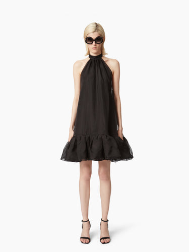 HALTERNECK MINI DRESS WITH PEPLUM - Nina Ricci