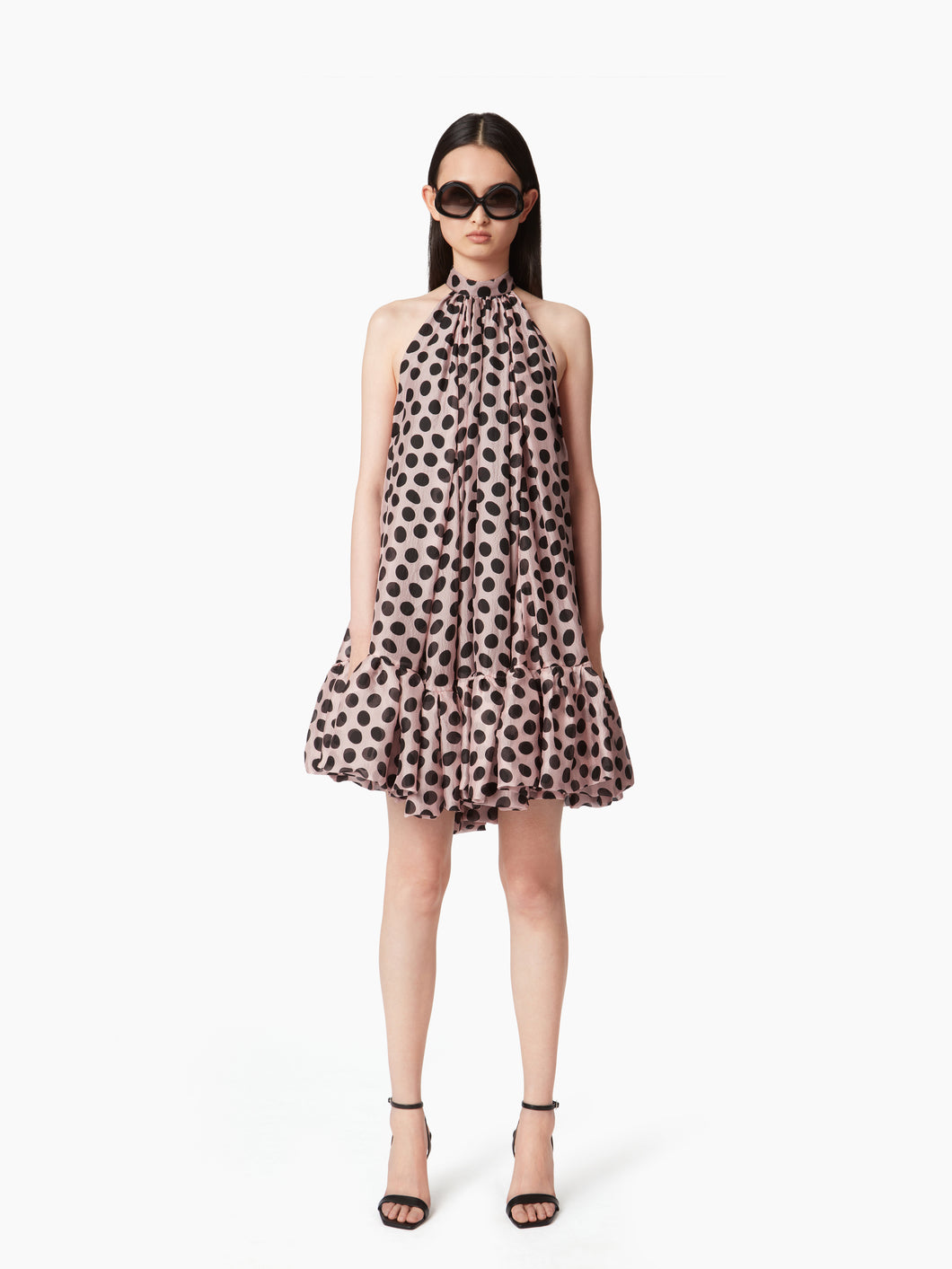 HALTERNECK MINI DRESS WITH PEPLUM - Nina Ricci