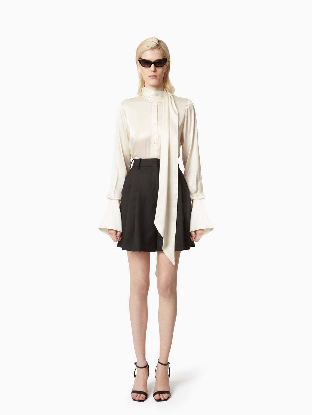 SATIN LAVALIERE SHIRT - Nina Ricci