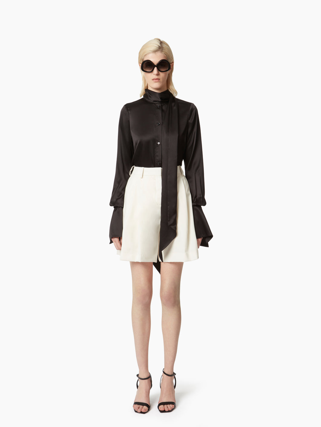 SATIN LAVALIERE SHIRT - Nina Ricci